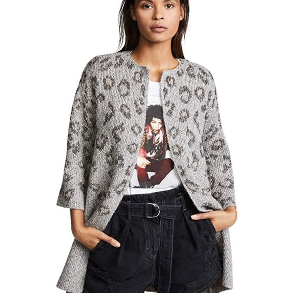 Cupcakes & Cashmere Kline Tonal Leopard Cardigan L - Picture 7 of 8